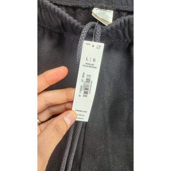 Victoria's Secret Women's Large Black Skeleton Ivy Fleece Campus Sweatpants NWT - Picture 5 of 13